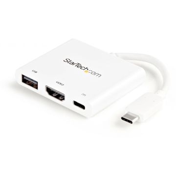 StarTech.com USB-C naar 4K HDMI multifunctionele adapter met power delivery en USB-A poort - USB Type-C laptop reis adapter