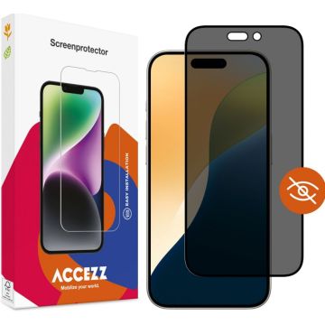 Accezz Gehard Glas Privacy Screenprotector iPhone 16 Pro