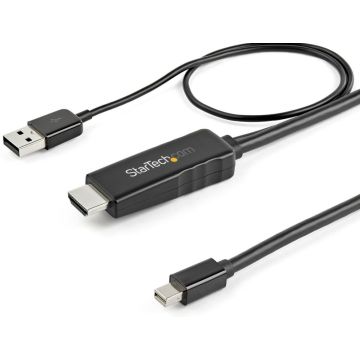 StarTech.com 6ft (2m) HDMI to Mini DisplayPort Cable 4K 30Hz - Active HDMI to mDP Adapter Cable with Audio