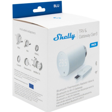 Shelly BLU TRV + BLU Gateway Gen3 - Radiator thermostaat