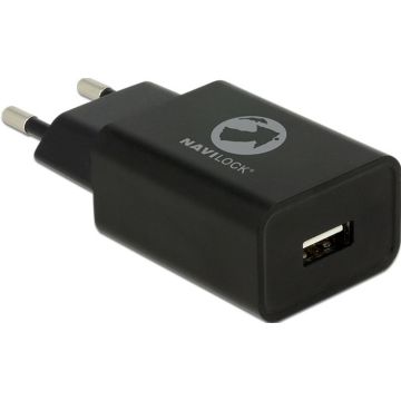 oplader Navilock Eurostecker -> 1x USB Type A zwart