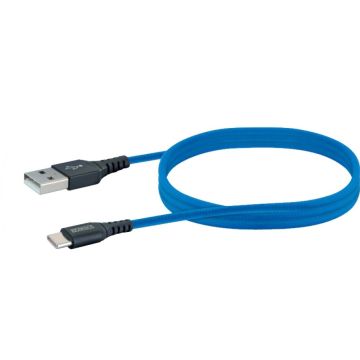 Schwaiger USB-Kabel 2.0 St. A->3.1 TypC 1,2m blauw