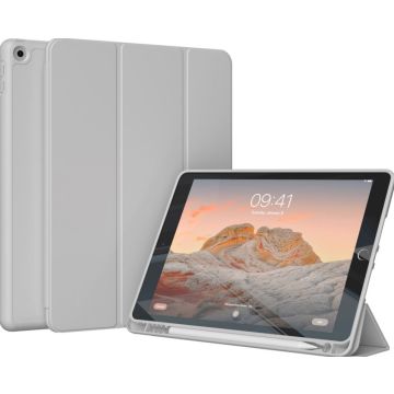 Accezz Smart Silicone Bookcase iPad 9 (2021) 10.2 inch / iPad 8 (2020) 10.2 inch / iPad 7 (2019) 10.2 inch - Grijs