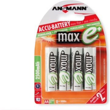 1x4 maxE NiMH rech.bat. 2500 Mignon AA 2400 mAh