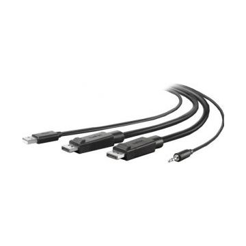 Belkin Secure KVM Combo Cable - Kabel voor toetsenbord  muis  video  audio