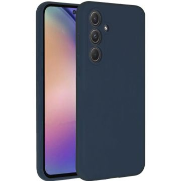 Accezz Liquid Silicone Backcover Samsung Galaxy A55 - Donkerblauw