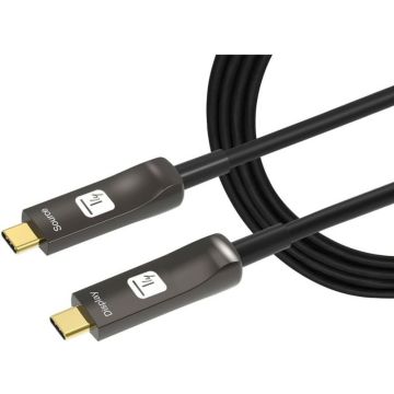 Techly USB-C Kabel AOC Fiber M/M 30m