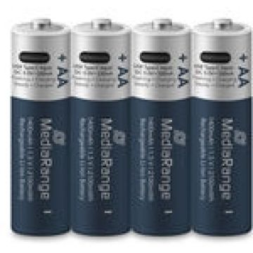 MediaRange batterij wiederaufl. USB-C Li-ION AA 1,5V 4St