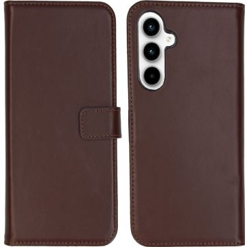 Selencia Echt Lederen Bookcase Samsung Galaxy A55 - Bruin