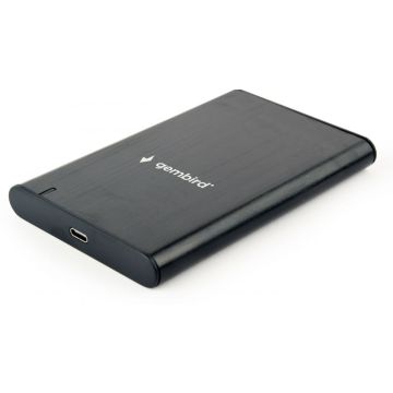 gembird USB 3.1 2,5''-Behuizing USB-Type-C-Anschluss, zwart.