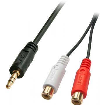 Lindy Audiokabel Stereo 3.5mm/2xRCA M/F 0.25m