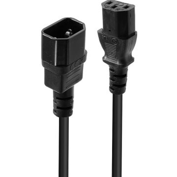 LINDY 1m IEC Extension Cable. Black