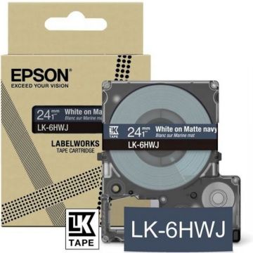 Epson LabelWorks LK-6HWJ - Wit op mat marine