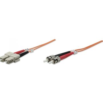 Intellinet LWL aansluitkabel ST/SC 2m Multimode OM2 oranje