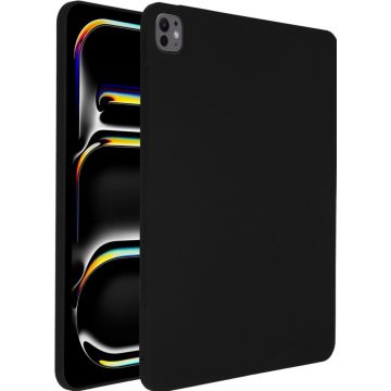 Accezz Liquid Silicone Backcover met penhouder iPad Pro 13 (2024) M4 - Zwart