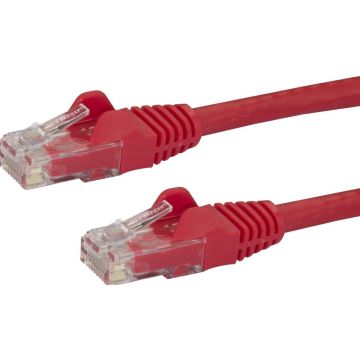 StarTech.com 100ft CAT6 Ethernet Cable, 10 Gigabit Snagless RJ45 650MHz 100W PoE Patch Cord, CAT 6 10GbE UTP Network Cable wStrain Relief, Red, Fluke TestedWiring is UL CertifiedTIA - Category 6