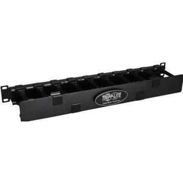 Eaton Tripp Lite Series Rack Enclosure Horizontal Cable Manager Steel w Finger Duct 1URM - Rekkabelbeheerpaneel met bedekking