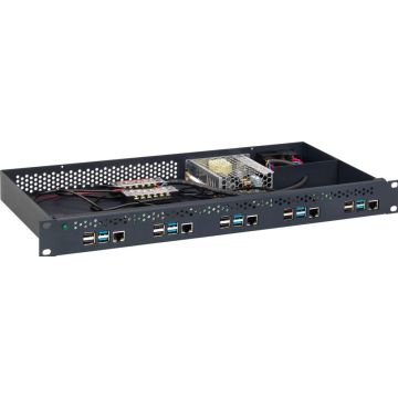 Rackmount.IT Kit with power supply for 5 units Raspberry Pi4