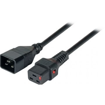 Ext. cable C19-C20, IEC Lock bl 2m