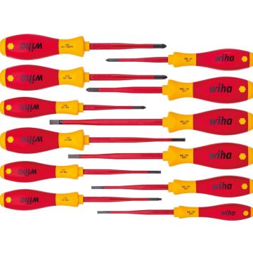 Wiha schroevendraaier Set SoftFinish electr. SlimFix 12-tlg