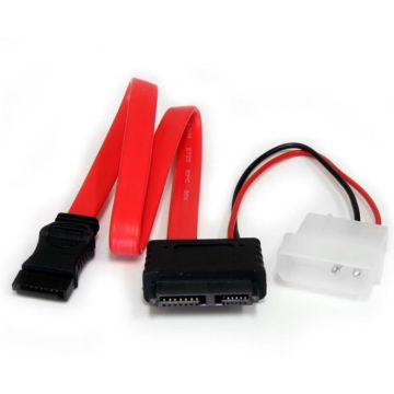 StarTech.com 30 cm Slimline SATA naar SATA Adapter met LP4 Voedingskabel - SATA-kabel