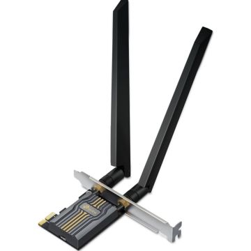 NIC TP-Link Wi-Fi 7 BE6500 Archer TBE400E Bluetooth PCI Express Adapter, MU-MIMO, OFDMA