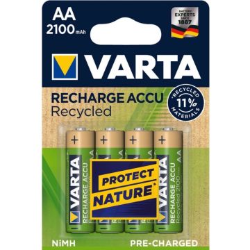 Varta accu RECHARGE Recycled AA HR6 2100mAh 4St.