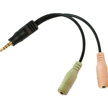Adap Logilink Audio Stereo Mini-Klinkenstecker(W) 15cm, black