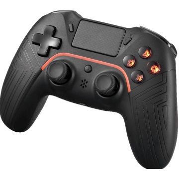 Deltaco Gaming draadloze PS4 Controller Bluetooth met 2 programmeerbare macroknoppen, ook geschikt als PC/Android/iOS-Controller - Zwart  Sommige games speel je gewoon beter met een controller. Dit geldt niet alleen voor consolegames. Sommige games, zoals