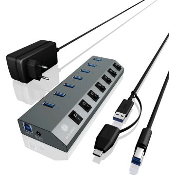 Hub 7-Port IcyBox USB 3.0 IB-HUB1701-C3 7 Ladeports