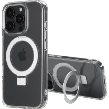 Accezz Ring Stand Backcover met MagSafe iPhone 16 Pro - Transparant