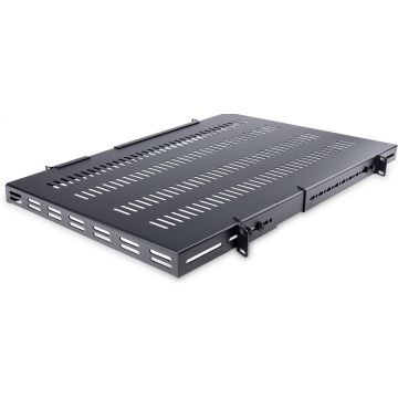 StarTech.com 1U Verstelbare geventileerde plank - Robuuste vaste plank voor serverrack / serverkast