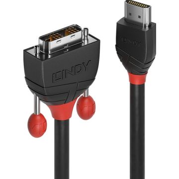 Lindy HDMI an DVI-D Single Link Kabel zwart Line 10m