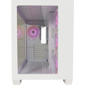 LC-Power Behuizing Midi Gaming 807W-ON Stormwatch_X,Weiß,4 koeler