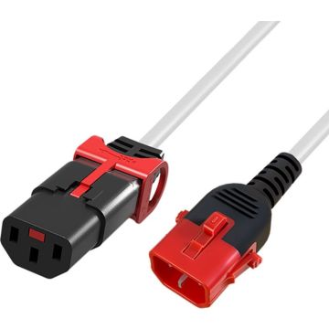 POWERCORD C13SL+-C14L WH 0.50M. 1 stk