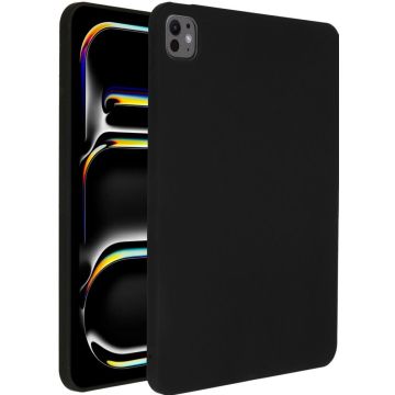 Accezz Liquid Silicone Backcover met penhouder iPad Pro 11 (2024) M4 - Zwart