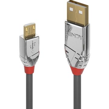 Lindy USB 2.0 Kabel Type A/Micro-B Cromo Line M/M 0.5m