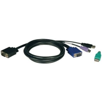 Eaton Tripp Lite Series 15ft USB  PS2 Cable Kit for KVM Switches B040  B042 Series KVMs 15' - Kabelpakket voor toetsenbord  video  muis (TVM)
