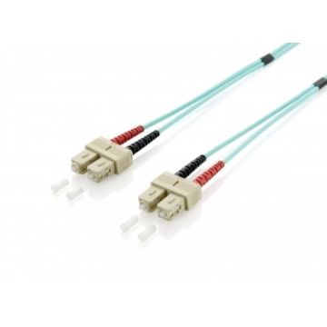 Equip LWL Patchkabel SC->SC 15.00m Multimode Duplex OM3 turq plastic zak