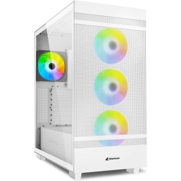 Sharkoon Rebel C50 RGB White - Midtowermodel