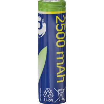 gembird Lithium-Ionen-18650-accu (10C), 2500 mAh