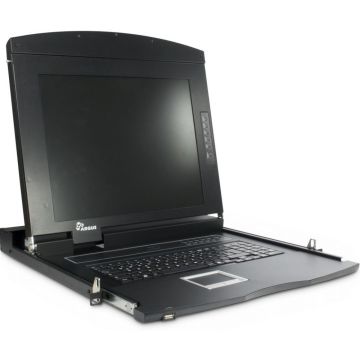 Inter-Tech IPC 17"" LED KVM AS-7108 DLS,DVI 8 Port retail