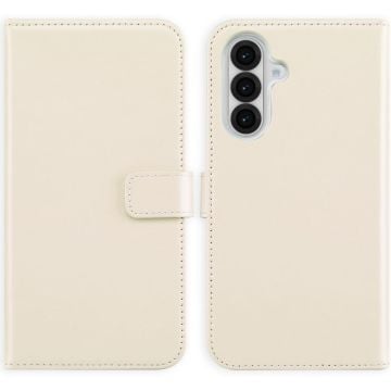 Selencia Echt Lederen Bookcase Samsung Galaxy A36 - Greige