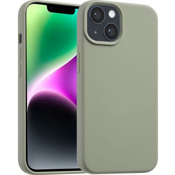 Accezz Liquid Silicone Backcover met MagSafe iPhone 14 - Cooper Green
