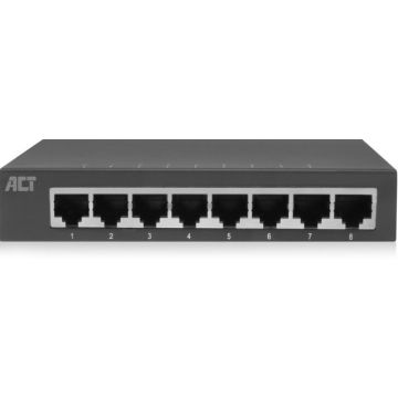 8 POORTS, NETWERKSWITCH, 1GBPS. 1 stk