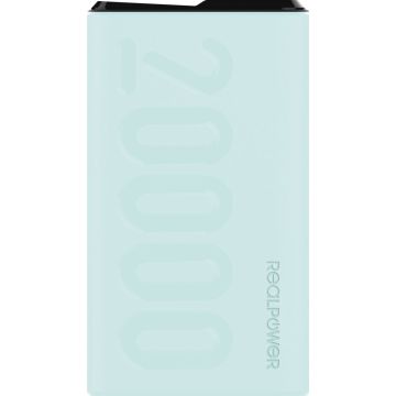 Powerbank RealPower PB-20000 PD light blue