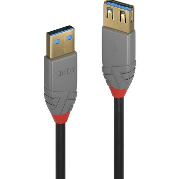 Lindy USB 3.0 verleng Type A/A Anthra Line M/F 2m