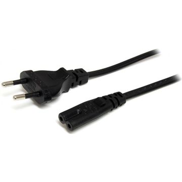 StarTech.com 2m Laptop Stroomkabel, EU Plug naar C7, 2.5A 250V, 18AWG, Laptop Vervangkabel, Printer Voedingskabel, Laptop Lader Kabel, Laptop Laadkabel, UL-Listed (PXT101NBEU) - Voedingskabel