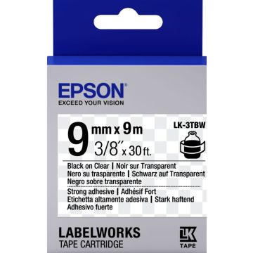 Epson LabelWorks LK-3TBW - Zwart op doorschijnend