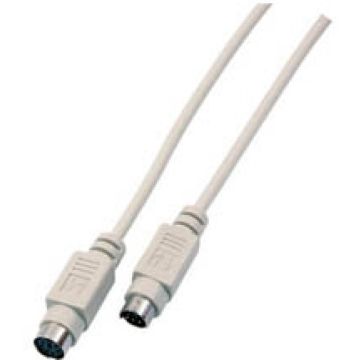 EFB muis/keyboardverl. PS/2, PS/2 stekker, verloop stekker, 3m, beige